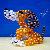 Handmade Acrylic Beaded Dog Plastic Beads Animal Decoration