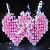 Acrylic Beaded Double Heart Pen Container Beads Handicraft