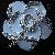 Big Flower Rhinestone Cabochon Mirror Decoration
