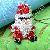 Crystal Beaded Santa Claus Charm