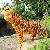 Diy Acrylic Beaded Tiger Decoration Lucky Animal Figurine