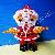 Handmade Acrylic Beaded Christams Santa Claus Figurine