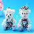 Mini Crystal Beaded Teddy Bear Charms