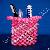 Pink Acrylic Beaded Pen Container