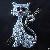 Rhinestone Cat Cabochon Purfume Bottle Decoration