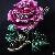 Rose Rhinestone Cabochon Metal Flower Cabochons Car Decoration