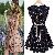 Sweet Deer Printed Pleated Chiffon Dress Pink Navy