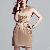 Beige Elegant Round Collar High Quality Women�s Summer Dress Beige