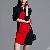 Elegant Long Sleeve Montage Slimming Dress