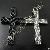 Rhinestone Cross Pendant Catholic Rosary Necklace Crosses