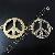 Rhinestone Peace Sign Connection