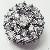 Round Flower Rhinestone Button