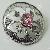 Round Rhinestone Button With Heart Flower