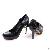 Elegant Waterproof Thin High Heels Pumps Black