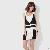 Gallus Style Special Design Dresses Black And White