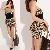 Vogue Pattern Off Shoulder Club Special Dresses Leopard White Flower