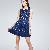 Elegant Garden Embroidery Flower Sleeveless Dresses Blue Pink