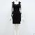 Elegant Pattern Rivet Embellished Mid Length Dresses Black