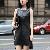 Elegant Western Irregular Holes Black Sleeveless Dress