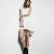 Elegant Western Round Collar Montage White Sleeveless Dress