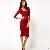 Lace Decorate Half Sleeve Cheap Designer Dresses Wine Red
