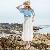 Long Graceful Cut Out Shoulder Dress Light Blue