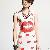 Mouth Print Sleeveless Cute Summer Dress White