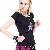Star Printing Tee Shirts Black