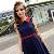 Stylish Sleeveless Deep Blue Dresses For Women