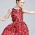 Sweet Heart Print Dress Red