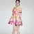 Western Elegant Flower Shorted Sleeve Dress