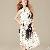Western Elegant Sleeveless Ink White Halter Dress