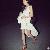 White Sleeveless Irregular Lap Backless Beautiful White Dresses