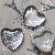 Large Heart Glass Cabochon Flat Clear Stones
