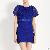 Stylish Style Bodycon Deep Blue Belted Lace Dress