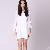 Vogue Chiffon Spliced Sheer Sleeve Dress White