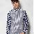 Vogue Pattern Long Sleeve Striped Shirts For Men Blue And White