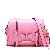 Bowknot Decorate Bright Handbags Pink