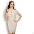 Elegant Charming Hollow Sleeved Short Dress Beige