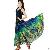 Elegant Peacock Slim Long V-collar Sleeveless Dress