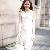 Elegant Sleeveless Round Collar Dress White