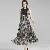Elegant Western Montage Sleeveless Long Black Chiffon Dress