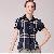 Grid Classical Women Shirts And Blouses Blue Apricot