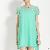 Loose Style Gauze Decorate Plus Sizes Dresses Green