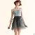 Newly Montage Elegant Gallus Dress Blue