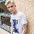 Round Collar Men�s Graphic Tee White