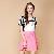 Short Sleeve Round Collar Dress Stripe