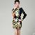 Slash Collar High Quality Silk Wrap Dress