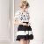 Sleeveless Pattern Western Summer Tank Dresses Navy