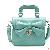 Sweet Bowknot Decorate Soft Leather Handbags Lake Blue